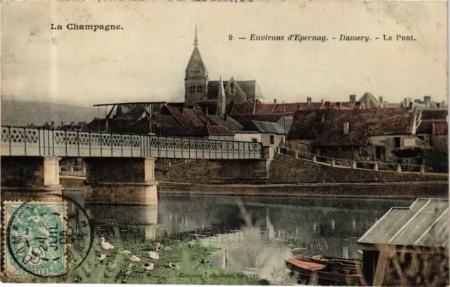 CPA La Champagne - approx. d'ÉPERNAY - DAMERY - Le Pont (245423)