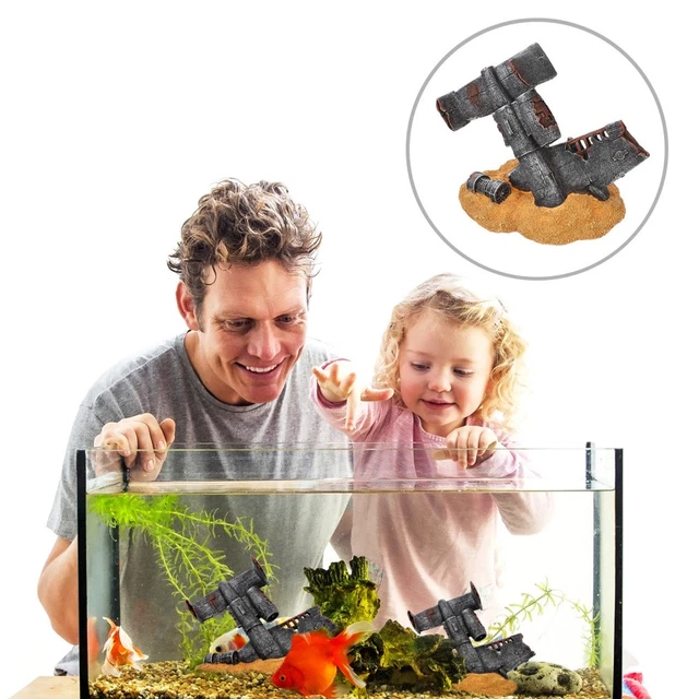 Curated visual reference: Plane Crash Fish Tank Decor Aquarium Aircraft Wreckage Decorations Photo Inspiration