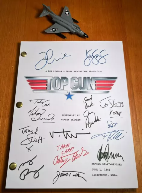 Top Gun Script Cast-Signed- Autograph Reprints - Full Script