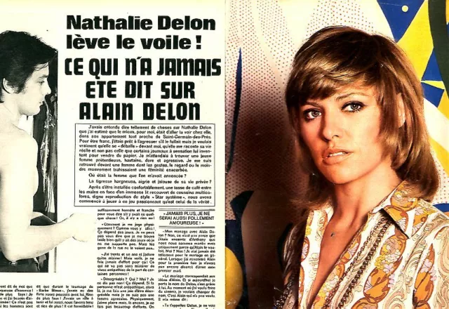 Coupure de presse Clipping 1973 Nathalie Delon (4pages)