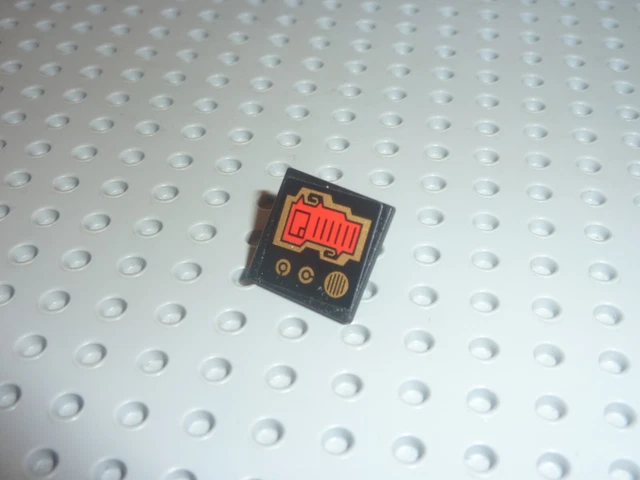 LEGO ROAD SIGN 2x2 Square with Open O Clip with Red Screen 15210pb021 ...