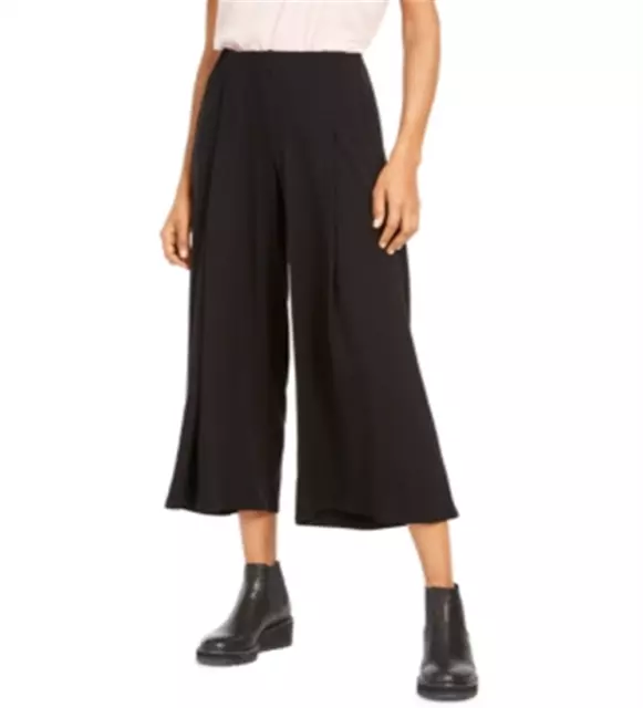 Eileen Fisher Women's Wide Leg Pull On Pants Black Size Medium