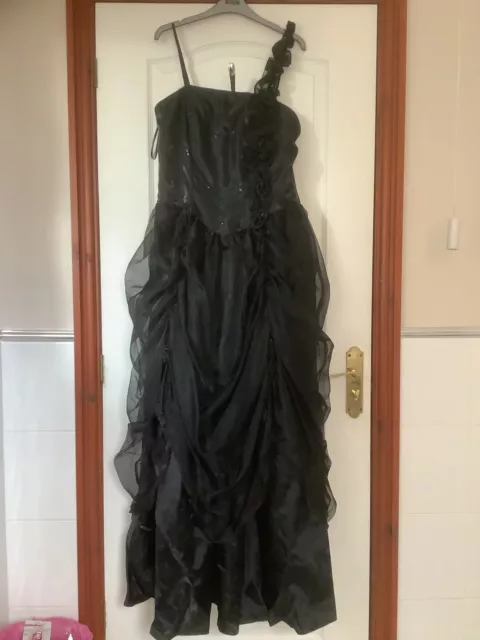 Waimanman Wedding Gowns Long Black Evening Prom Dress. Style 718 NWT. UK size 14