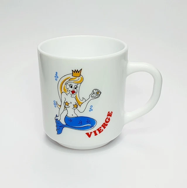 Mug Vintage Signe Du Verseau Arcopal - Série Astro Disney - Neuf, Fabriqué En France