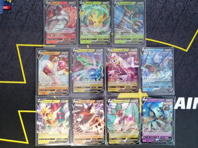 Lot de 11 Carte Pokémon V évolution céleste FR rayquaza, leviator, phyllali.....