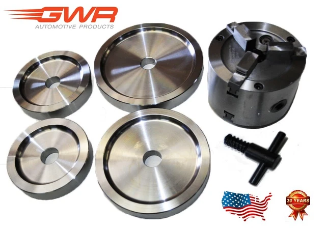 Double Sided Dual Jaw Quick Chuck Adapter w/ Backing Plates (Fits all 1" Arbors)