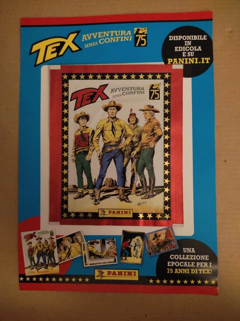 Bustina Promozionale FigurineTex 75 Avventura Senza Confini Folder Lucca Comics