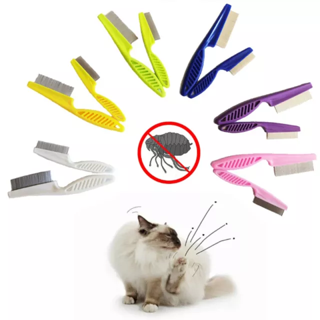 Flea Comb For Cats Dogs Pet Hair Grooming Tools Deworming Brush Fur Remove ❶