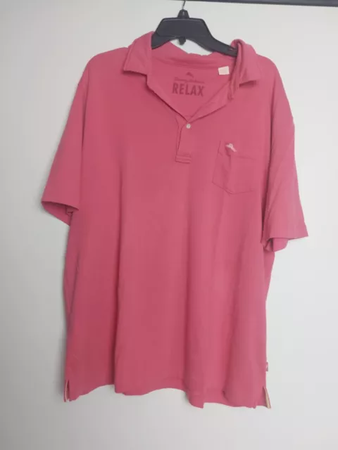 TOMMY BAHAMA POLO Shirt Mens XL Red Casual Golf Lightweight Preppy ...