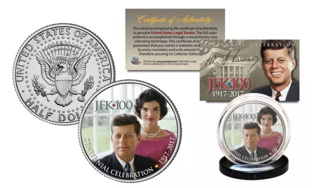 President KENNEDY JFK 100 Birthday 2017 Official JFK Half Dollar Coin w/Jackie O