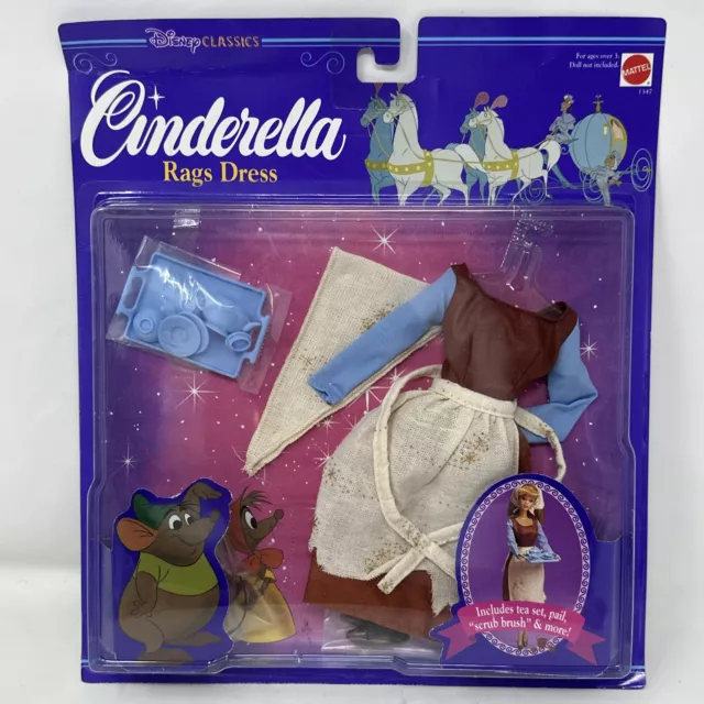 Genuine 1992 Disney Classics Cinderella Rags Dress Vintage Mattel NEW SEALED