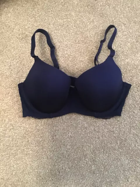 asda padded underwired bra with rose sparkle effect and bow size 34a-40f  bnwot