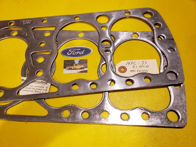 1932-1936 FORD FLATHEAD V/8 21 STUD CYLINDER HEAD GASKETS McCORD PN  58428
