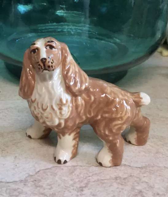 Vintage Wisconsin Pottery Ceramic Arts Studio Dog Spaniel Figurine