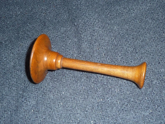 Antique medical tool doctor monaural turned wood stethoscope late 19th c