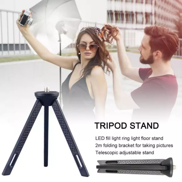 Mini treppiede 1/4 vite staffa lampada da campeggio compatto treppiede supporto luce ↙
