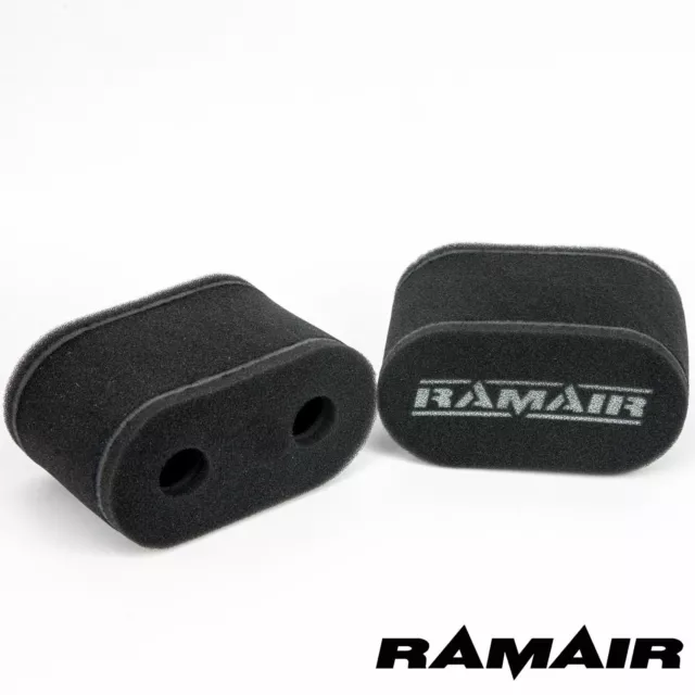 Ramair Motorcycle Foam Carb Socke Luftfilter Doppeltrompeten - Velocity Stack