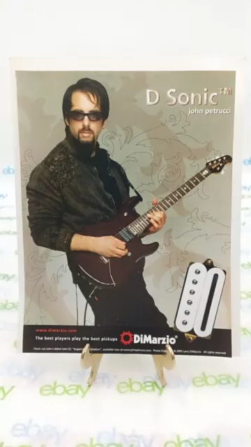 DIMARZIO D SONIC guitar Pickups 2005  JOHN PETRUCCI  Ad print DISPLAY 8 x 11