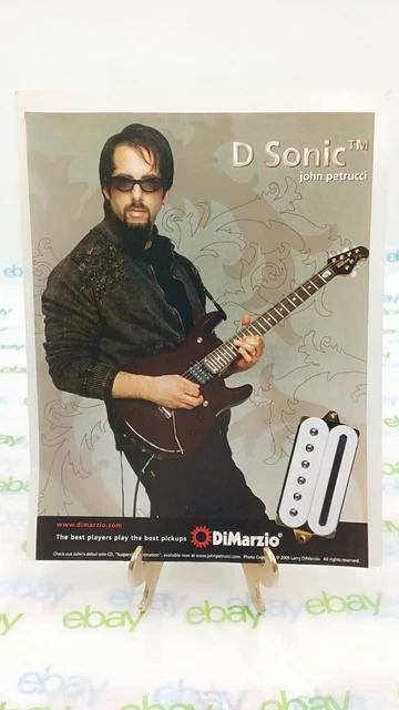 DIMARZIO D SONIC guitar Pickups 2005  JOHN PETRUCCI  Ad print DISPLAY 8 x 11