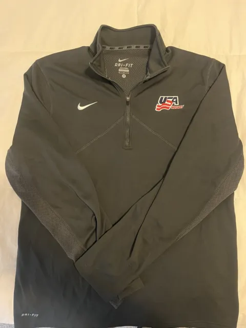 Team USA Hockey x Nike Men's 1/4 Zip Performance Pullover Navy Grey• Medium