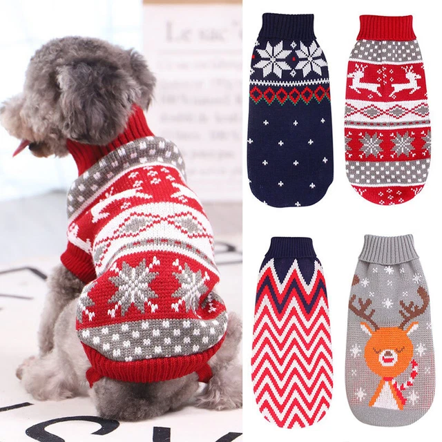 Abbigliamento animale domestico cane pullover gatto costume Natale cervo cappotto caldo E