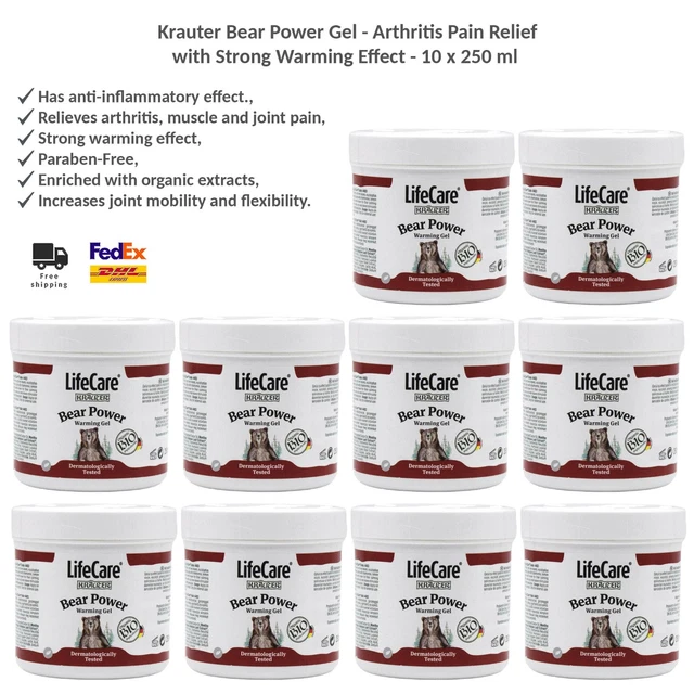 Krauter Bear Power Pain Relief Gel – 500 Ml Jumbo – German Made – Anti-Rheumatic