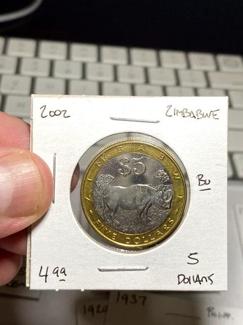 2002 Zimbabwe 5 Dollars