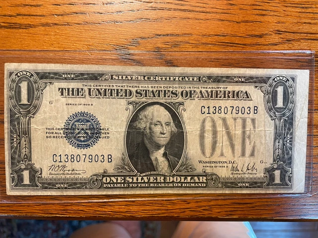 1928 $1 Silver Certificate Funny Back