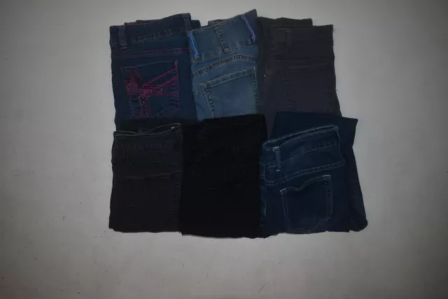 Wholesale Bulk Lot of 6 Juniors Size 5 Casual Skinny Leg Denim Jeans Bottoms
