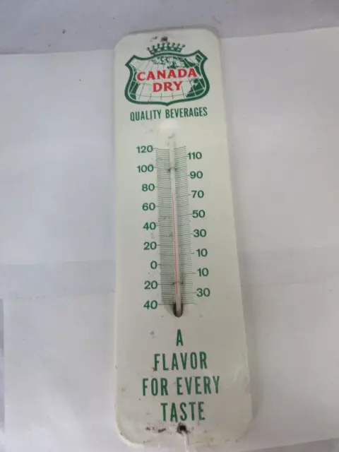 Vintage Advertising Canada Dry Soda  Tin Wall Thermometer  607-M