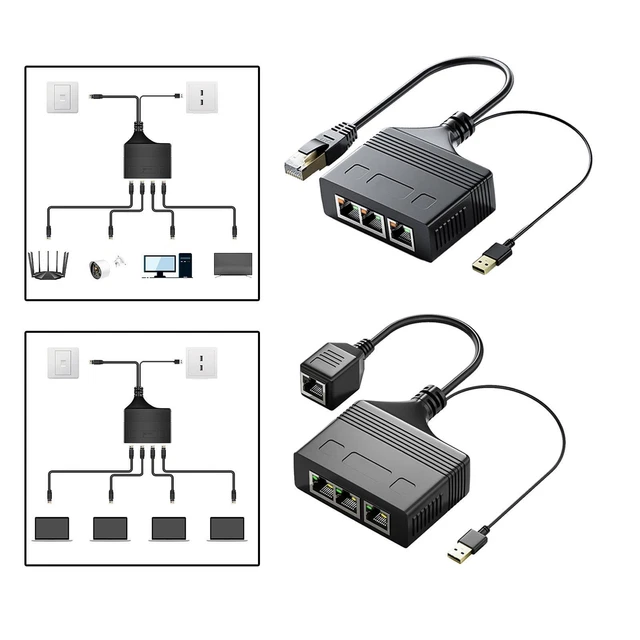 Rallonge Rj45 Male Femelle Garosa Câble Répartiteur Ethernet RJ45 Fonction D 'extension De Câble Connecteur Rj45 Male