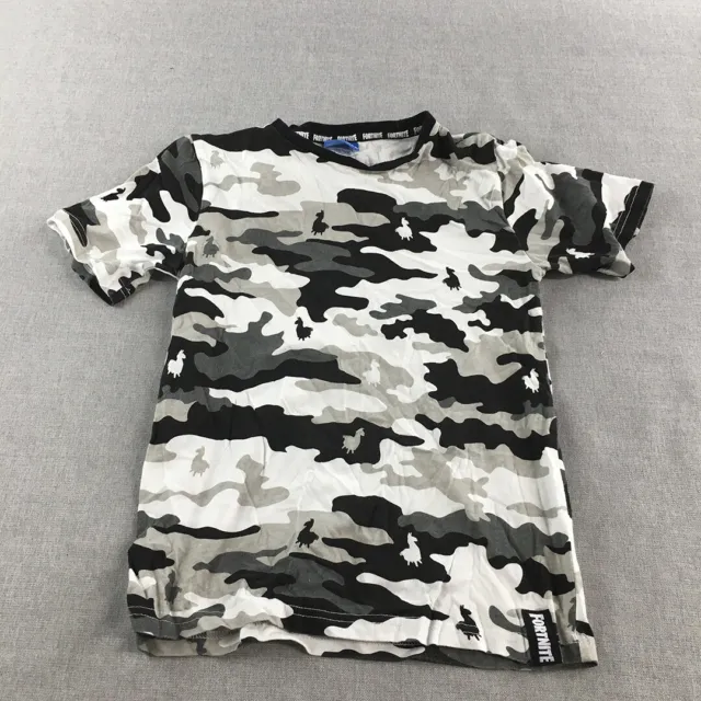 Fortnite Kids Boys T-Shirt Size 12 Black White Llama Short Sleeve Top