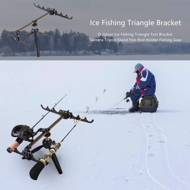 LIGHTWEIGHT ICE FISHING Triangle Bracket Dedicated Camera Tripod Fish Rod  Holder $18.99 - PicClick AU