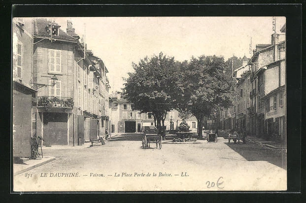 CPA Voiron, La Place Porte de la Buisse 1905