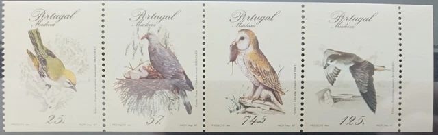 1987 Portugal, Rare Birds, MNH Booklet page with no covers, ME 11,11