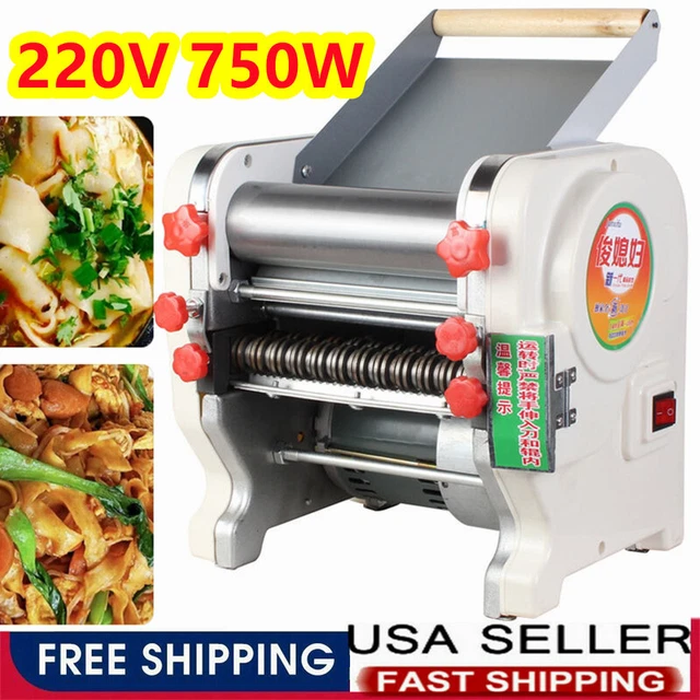 750W Electric Noodle Machine Pasta Press Maker Dumpling Skin Commercial 220V