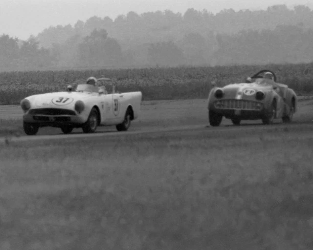 New! Vintage 8X10 SCCA 1964 Courtland, AL Sunbeam Alpine & Triumph TR3