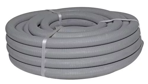 Suction PVC Hose Grey 25mm x 20m Plumbing Farming Industrial Dust Water Grain