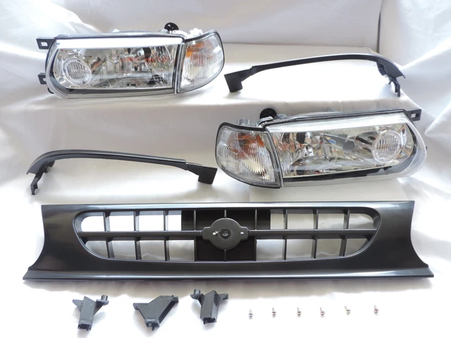 Clear Headlight Corner Grill+FILLER Conversion Kit For~91~92~93 94 B13 Sentra