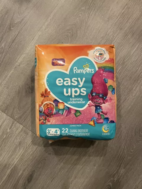 Pampers Easy Ups Training Underwear Girls Size 5 3T-4T, 124 Count 