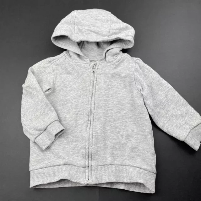 Boys size 00, H&M, organic cotton zip hoodie sweater, FUC