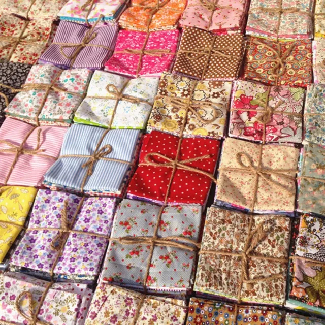 Assorted Color Cotton Quilting Fabric 100PCS PreCut Floral Charm Squares