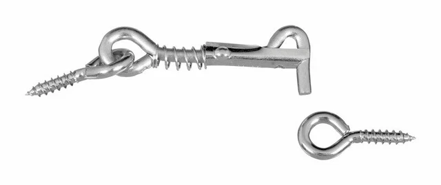 National Hardware  Zinc-Plated  Silver  Steel  2 in. L Safety Hook and Eye  1 pk