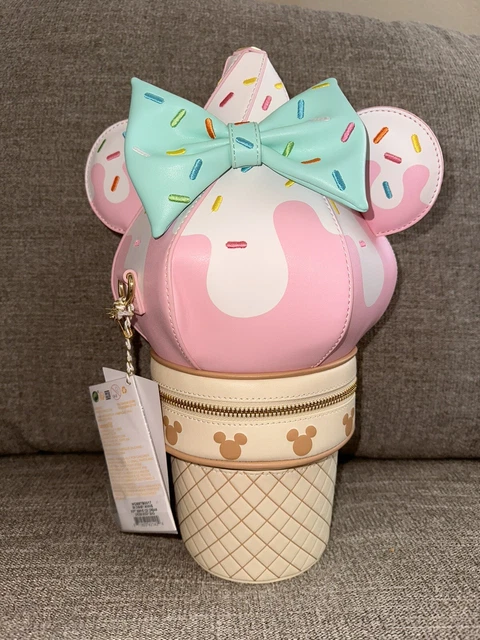 NWT Disney Loungefly Stitch Shoppe Minnie Bow Soft Serve Ice Cream Crossbody Bag NWT Disney Loungefly Stitch Shoppe Minnie Bow Soft Serve Ice Cream Crossbody Bag