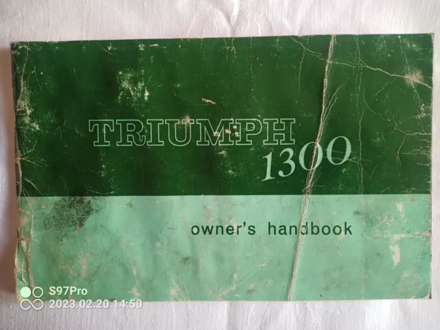 Triumph 1300 Owners Handbook