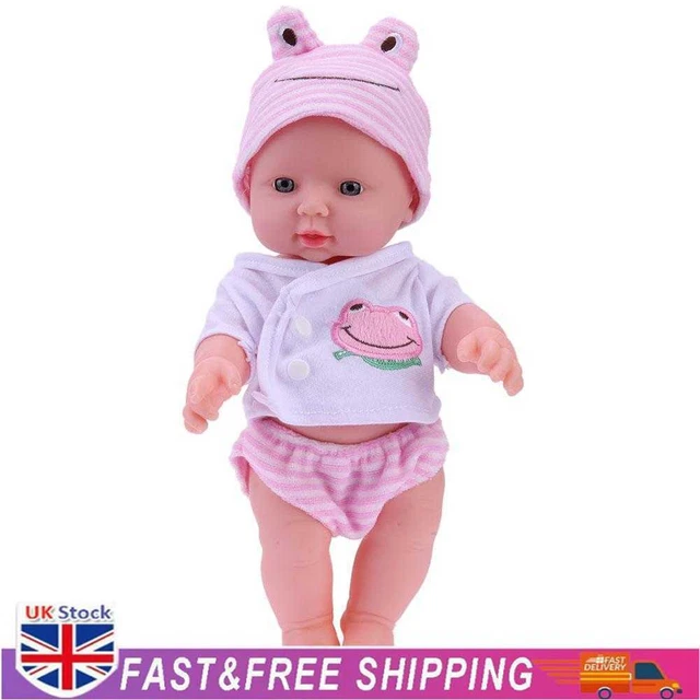 30cm Finished Doll Washable PVC 3D Prop Doll Baby Companion Toys (Pink)