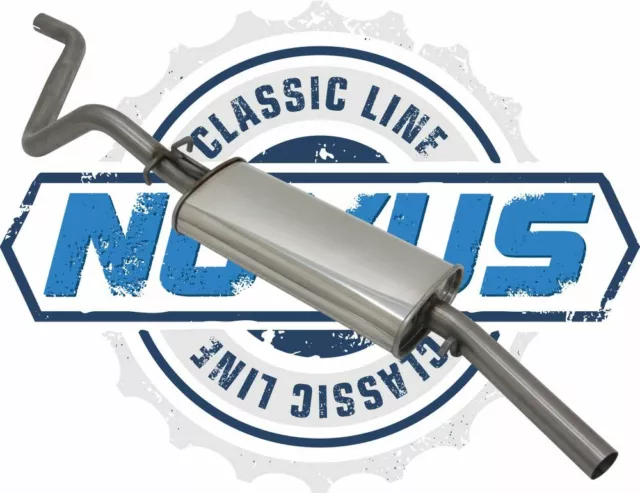 Novus „Classic Line“ Edelstahl-Endschalldämpfer für VW Golf I, Cabrio, Scirocco