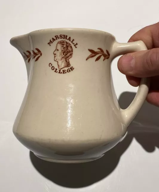 Vintage Walker China Bedford Ohio Marshall College Pitcher Creamer