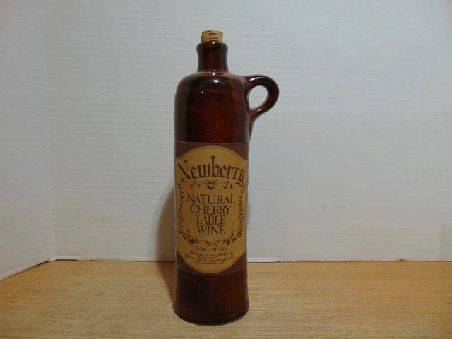 Stone Mill Winery Stoneware Bottle 750 ML Natural Cherry Table Wine 80's