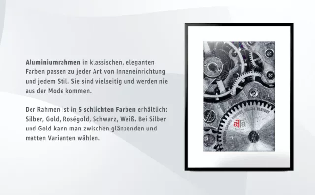 aFFa Frames Bilderrahmen Bild Foto Rahmen Aluminium Alu - 9x13 cm bis 50x70cm 3